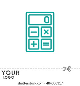 Web line icon. Calculator