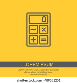 Web line icon. Calculator