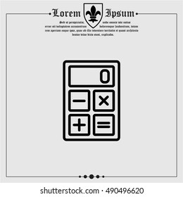 Web line icon. Calculator