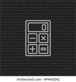 Web line icon. Calculator