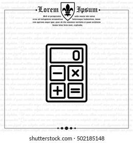 Web line icon. Calculator