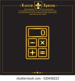 Web line icon. Calculator