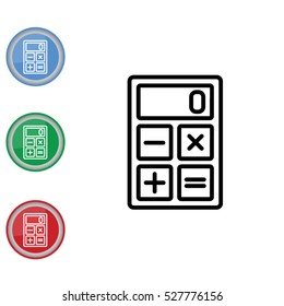Web line icon. Calculator