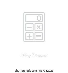 Web line icon. Calculator