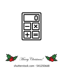 Web line icon. Calculator