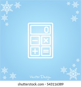 Web line icon. Calculator