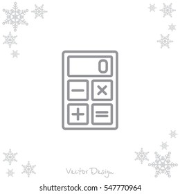 Web line icon. Calculator