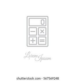 Web line icon. Calculator