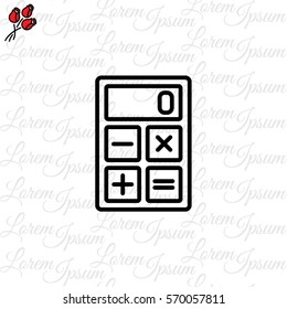 Web line icon. Calculator