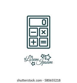 Web line icon. Calculator