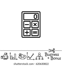 Web line icon. Calculator