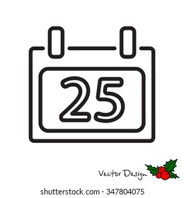 Web line icon. Calendar