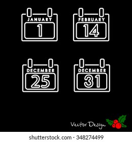 Web line icon. Calendar