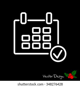 Web line icon. Calendar