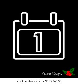 Web line icon. Calendar