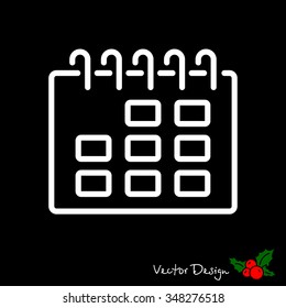 Web line icon. Calendar