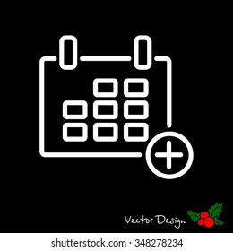 Web line icon. Calendar