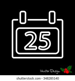 Web line icon. Calendar