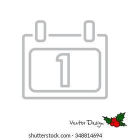 Web line icon. Calendar