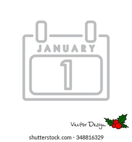 Web line icon. Calendar