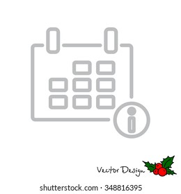 Web line icon. Calendar
