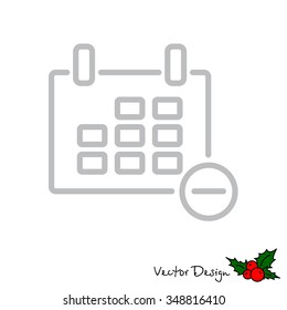 Web line icon. Calendar