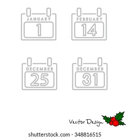 Web line icon. Calendar