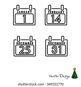 Web line icon. Calendar