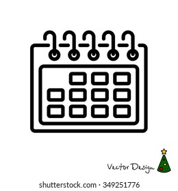 Web line icon. Calendar