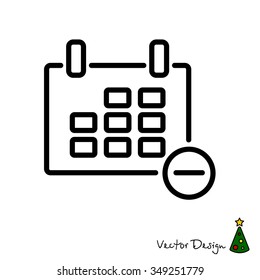 Web line icon. Calendar