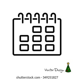 Web line icon. Calendar