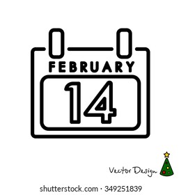 Web line icon. Calendar