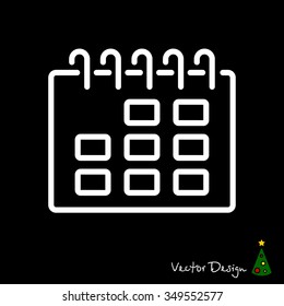 Web line icon. Calendar