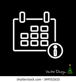 Web line icon. Calendar