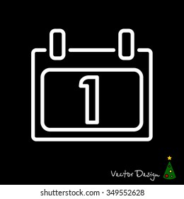 Web line icon. Calendar