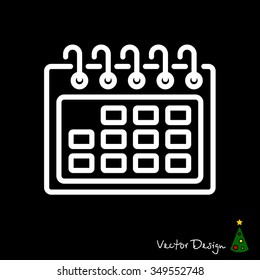 Web line icon. Calendar