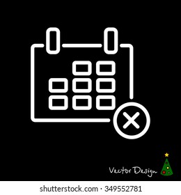 Web line icon. Calendar