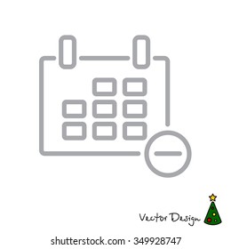 Web line icon. Calendar