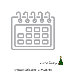 Web line icon. Calendar