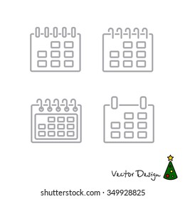 Web line icon. Calendar
