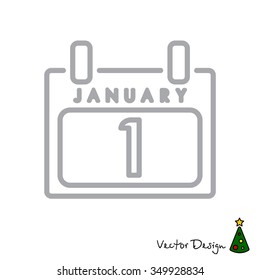 Web line icon. Calendar