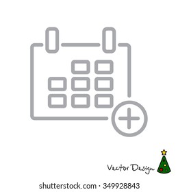 Web line icon. Calendar