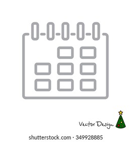 Web line icon. Calendar