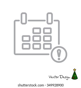 Web line icon. Calendar