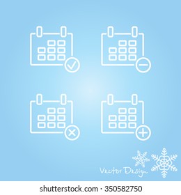 Web line icon. Calendar