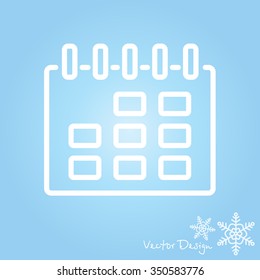 Web line icon. Calendar