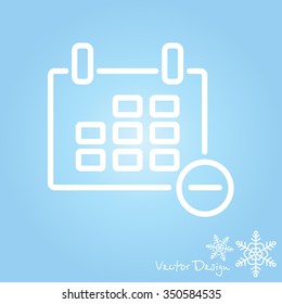 Web line icon. Calendar