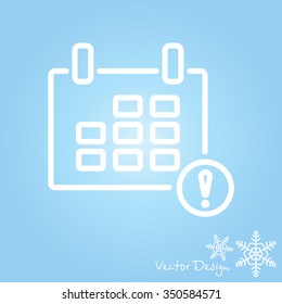 Web line icon. Calendar