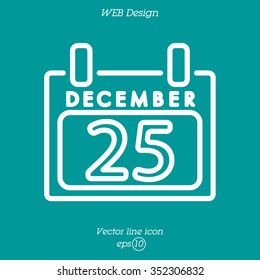 Web line icon. Calendar