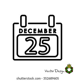 Web line icon. Calendar